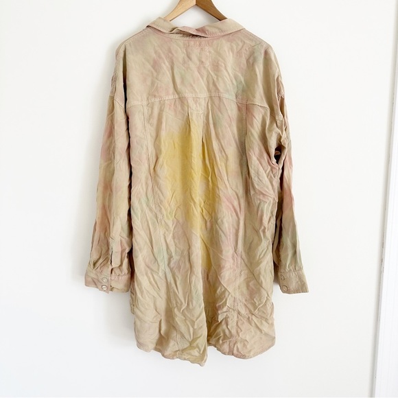 Free People Yellow Ombre Button-Up Top - Picture 4 of 6